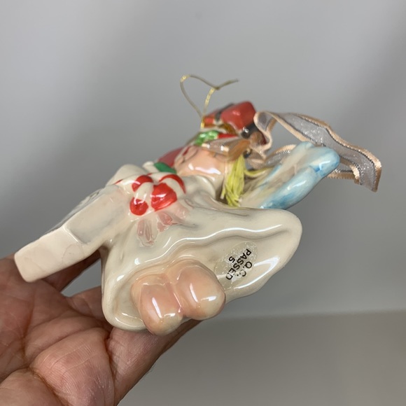 Let’s go shopping ANGEL with gifts Christmas tree ornament decoration used - Picture 7 of 17